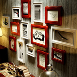 洛伦佐大墙面创意照片墙挂墙实木相框墙欧式奢华复古客厅相片墙
