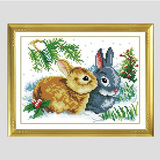 十字绣精准印花吉祥兔子图案动物有关小兔子画系列小幅最新款客厅