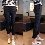 韩版150cm娇小矮个子女装显高XS显瘦西装九分裤女休闲铅笔裤