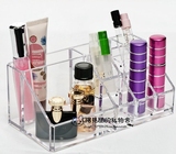 韩国进口亚克力化妆品收纳盒 桌面整理架 创意透明塑料分类化妆盒