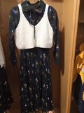 乐町2016秋季新款 C0C1FA63301修身印花连衣裙两件套森女系长裙