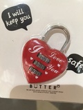 韩国品牌BUTTER代购 情侣爱心字母背包行李箱 三重密码锁
