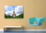 巴黎铁塔无框装饰画现代简约玄关卧室咖啡餐客厅沙发背景墙壁挂画