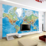 3d立体定做简约世界地图办公室客厅卧室沙发背景墙纸大型壁纸壁画