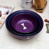 贵宾犬博美可卡必备日常用品 宠物陶瓷碗 绿色环保食盘非不锈钢