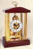 北极星工艺欧式老式全铜复古实木客厅透视上发条观赏台钟机械座钟
