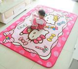 快乐之星儿童可爱卡通动漫地毯粉色公主宝宝爬行垫儿童房地毯防滑