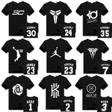 NBA全明星黑色T恤短袖科比乔丹库里杜兰特詹姆斯篮球衣24小时发货