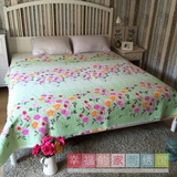 韩式纯棉斜纹水洗印花夹棉绗缝床垫床盖床单夏凉垫床上用品榻榻米