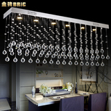 现代简约LED餐厅水晶吊灯过道灯长方形水晶灯创意吧台吊灯玄关灯