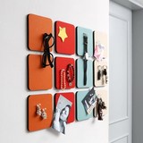 Thehaki 韩国创意毛毡方形智力板多功能彩色置物墙贴装饰板壁饰