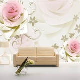 玫瑰优雅浪漫温馨墙纸壁纸 客厅卧室电视背景墙纸大型壁画