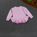 童装2016新款春装女童长袖毛衣婴儿儿童女宝宝套头圆领针织衫外套