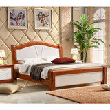 包邮地中海橡木全实木床1.5 1.8米中式婚床雕花气动高箱储物家具