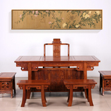 新中式现代客厅装饰画卧室床头壁画红木家具复古配画室内餐厅挂画