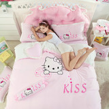韩式儿童床罩床裙式公主四件套猫咪卡通1.5/1.8/2.0米床上用品
