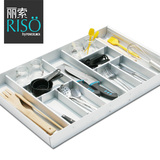 促销橱柜抽屉太空铝刀叉盘抽屉分隔筷子厨房工具收纳盒抽屉分类格