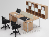 简约时尚电脑办公桌现代员工桌职员桌带锁抽屉欧式简易桌面屏风桌