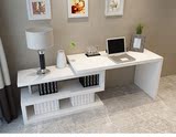 简约时尚旋转电脑桌 白色钢琴烤漆转角书桌 组合电脑桌书架写字台