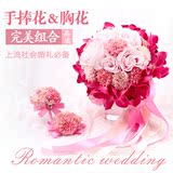 手捧花仿真花婚礼新娘韩式结婚创意玫瑰丝带田园欧式影楼韩版包邮