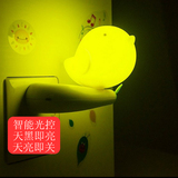 小鸟LED小夜灯插电声控感应卧室床头喂奶婴儿创意可爱 卧室床头灯