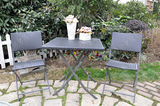 俊秋户外家具休闲桌椅阳台庭院公园沙滩可折叠编藤桌椅组合套装