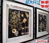 客厅立体壁画干草装饰画海洋贝壳挂画餐厅卧室饭店墙画手工标本画