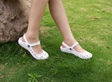 新款特价夏季回力女式平底凉鞋韩版白色护士厚跟沙滩鞋洞洞鞋女鞋