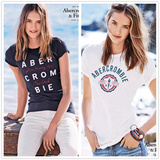 美国正品Abercrombie Fitch AF16夏季女贴布修身显瘦运动短袖T恤