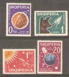 航天-卫星 狗 太阳 阿尔巴尼亚1962年4全 全品 ALB621-4