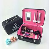 韩国3ce大容量化妆包 手提两件套PU化妆品箱 专业旅行防水收纳盒
