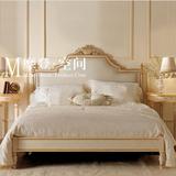 新古典仿古描金欧式法式美式雕花婚床实木床软包皮布艺1.8双人床