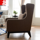 北岸 美式沙发椅 可拆洗单人布艺沙发 时尚休闲椅创意单人老虎椅
