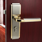 品牌 室内门锁金色 中式不锈钢卧室房门锁实木 执手压把锁具简约