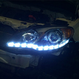 菱致V5汽车前大灯总成改装透镜HID氙气灯天使眼LED日行灯改装