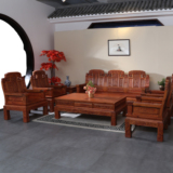 仿古实木家具象头沙发雕刻客厅中式南榆木象头明清古典客厅沙发