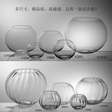 透明玻璃鱼缸球形花器花瓶办公桌玄关摆件水培器皿家居软装橱柜