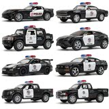 警车儿童玩具车兰博基尼悍马小汽车合金车模开门回力美国警车模型