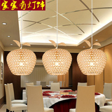 现代简约餐吊灯三头LED水晶餐厅饭厅灯创意单头阳台过道吧台吊灯