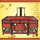红木书桌实木家具老挝大红酸枝办公桌 老板桌交趾黄檀电脑桌