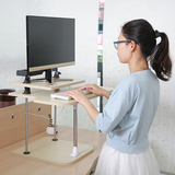 站立式办公桌台式笔记本电脑桌坐站着两用升降移动工作台子