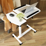 白色简易长64*40cm笔记本电脑桌沙发床边学习升降可折叠移动桌子