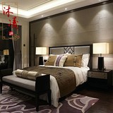 新中式实木床东南亚家具简约卧室水曲柳全组合1.8新古典婚床定制