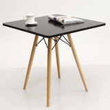 现代圆形方形小沙发边桌宜家欧式小茶几实木脚