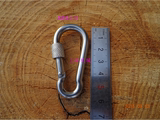 弹簧锁扣 304不锈钢登山扣 带保险铁链连扣 带螺弹簧钩