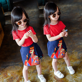 女童2016小女孩套装新款宝宝儿童夏季夏装童装短袖t恤衣服半身裙