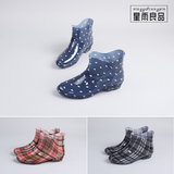 外贸原单夏季日韩时尚短筒雨鞋女低帮花园鞋平跟防滑雨靴学生套鞋