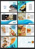 海鲜宣传画册设计psd素材 餐饮酒店宣传画册海报分层模板源文件