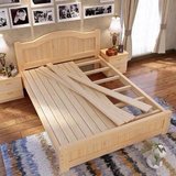 包邮现代实木床松木床单人床白色双人床儿童单人床1.2 1.5 1.8米
