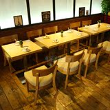北欧水曲柳圆桌休闲实木餐桌椅 韩式餐桌椅咖啡店奶茶店甜品店桌